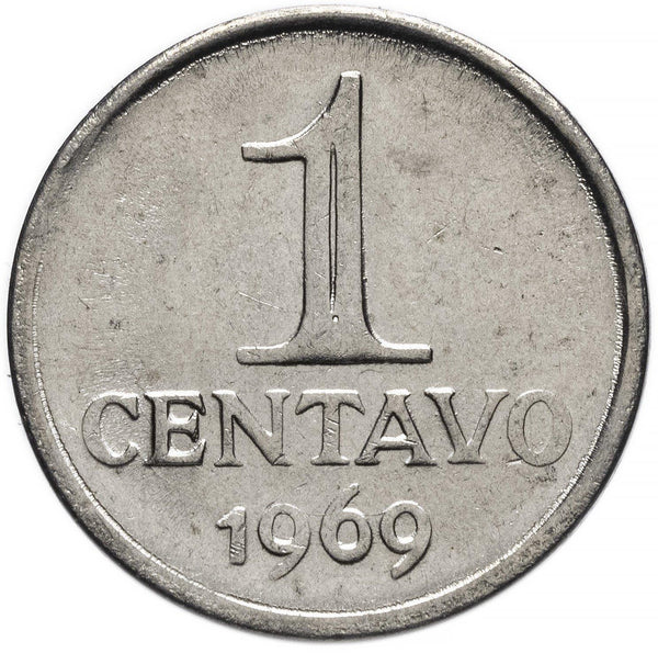 Brazil 1 Centavo Coin | Brazil's effigy of Liberty | 1969 - 1975