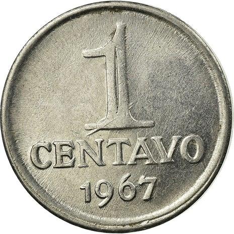 Brazil 1 Centavo Coin | KM575.1 | Brazils effigy of Liberty | 1967