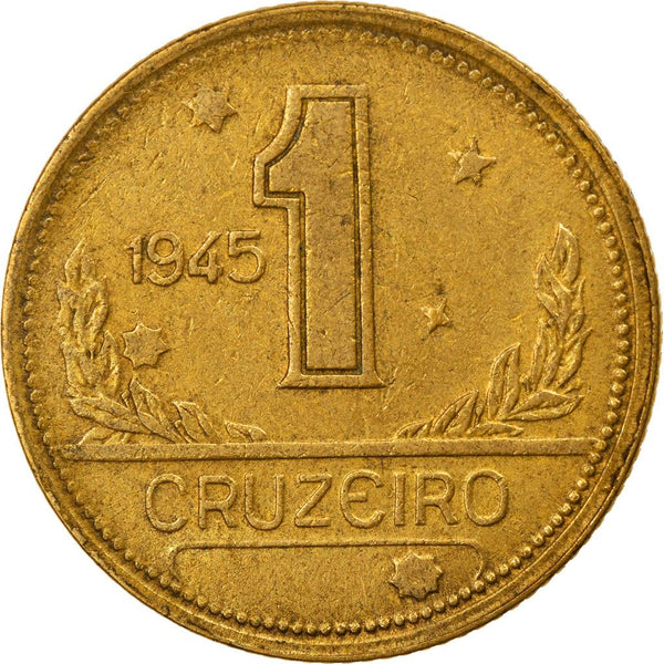 Brazil 1 Cruzeiro Coin | KM558 | 1942 - 1956