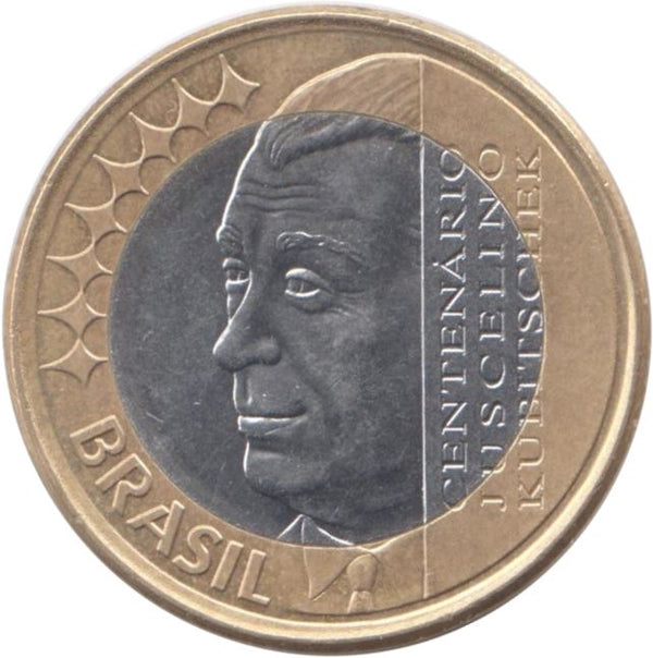 Brazil | 1 Real Coin | Juscelino Kubitschek | KM656 | 2002