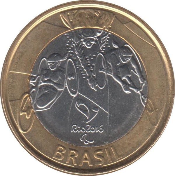 Brazil 1 Real Coin | Olympic Games Rio | 2016 Paratriathlon | KM689 | 2014
