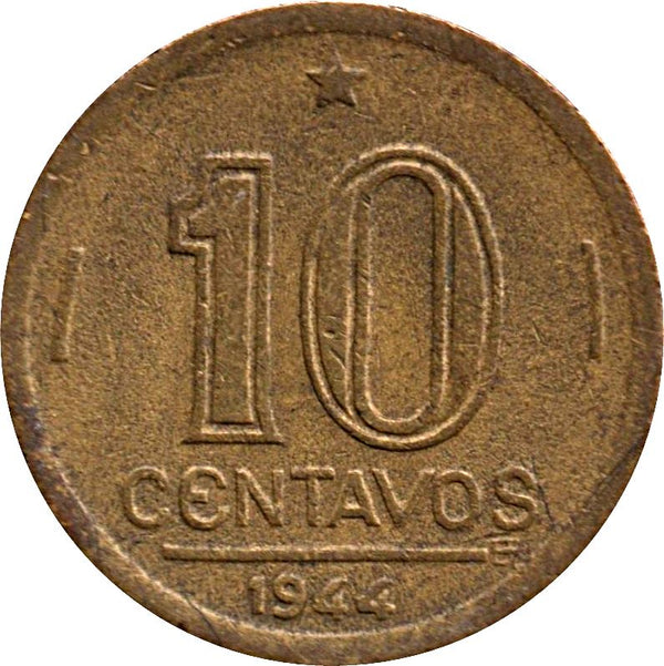 Brazil | 10 Centavos Coin | KM555a | 1943 - 1947