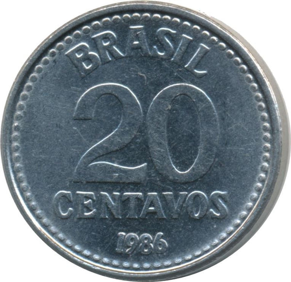 Brazil | 20 Centavos Coin | KM603 | 1986 - 1988