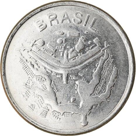 Brazil | 50 Cruzeiros Coin | Map of Brasilia | KM594.1 | 1981 - 1984