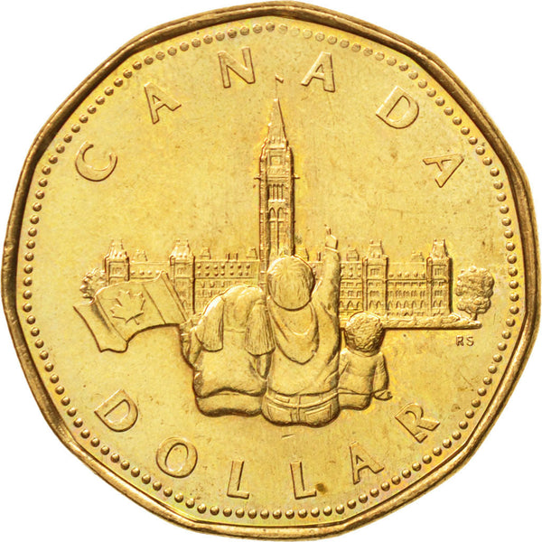 Canada Coin Canadian 1 Dollar | Queen Elizabeth II | Parliament Building | KM218 | 1992