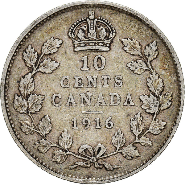 Canada Coin Canadian 10 Cents | King George V | Crown | KM23 | 1912 - 1919