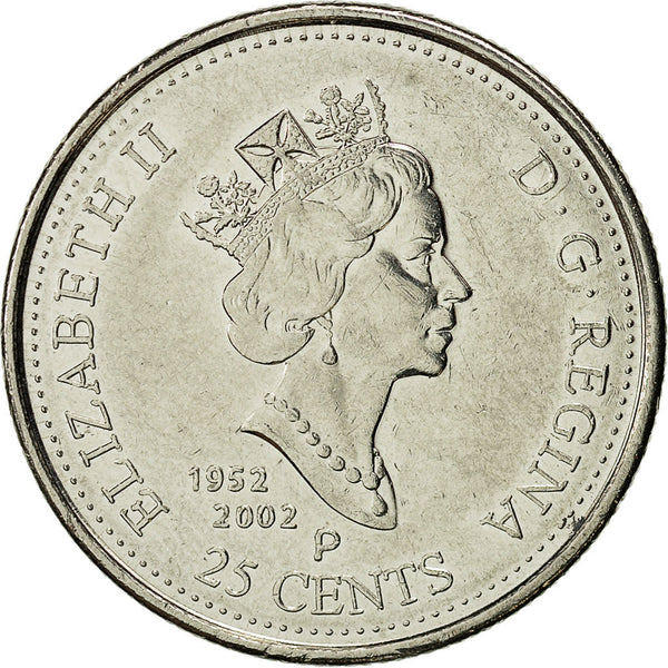 Canada Coin Canadian 25 Cents | Queen Elizabeth II | Maple Leaf | KM451 | 2002