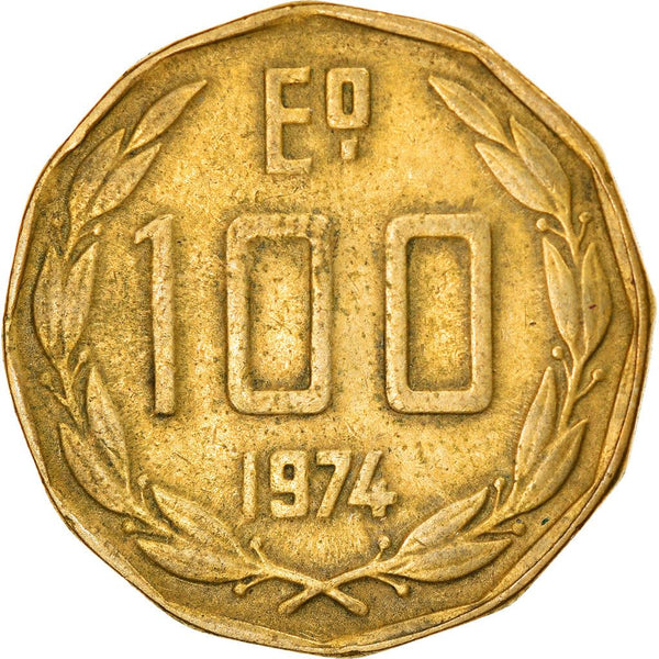 Chile | 100 Escudos Coin | KM202 | 1974 - 1975