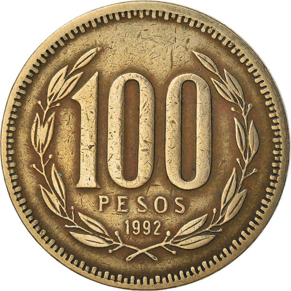 Chile 100 Pesos Coin KM226 1981 - 2000