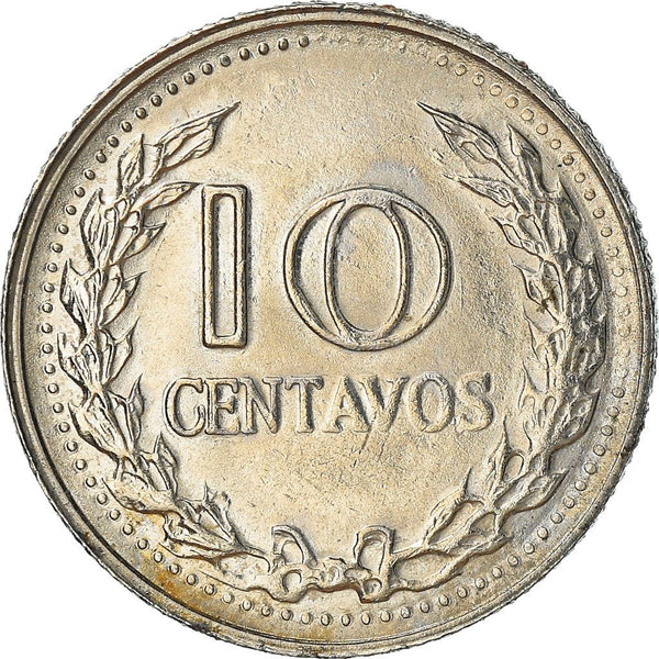 Colombia 10 Centavos Coin | Francisco de Paula Santander | 1972 - 1980
