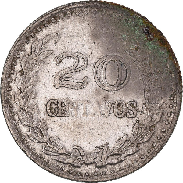 Colombia | 20 Centavos Coin | Francisco de Paula Santander | Wreath | 1971 - 1979