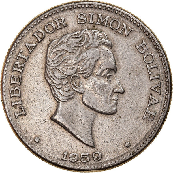 Colombia | 50 Centavos Coin | Simon Bolivar | Condor | 1958 - 1966