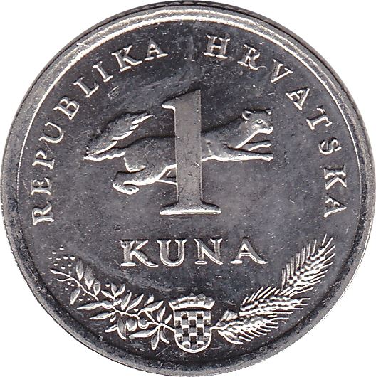 Croatia Coin Croatian 1 Kuna | Marten | Nightingale Bird | KM104 | 2014