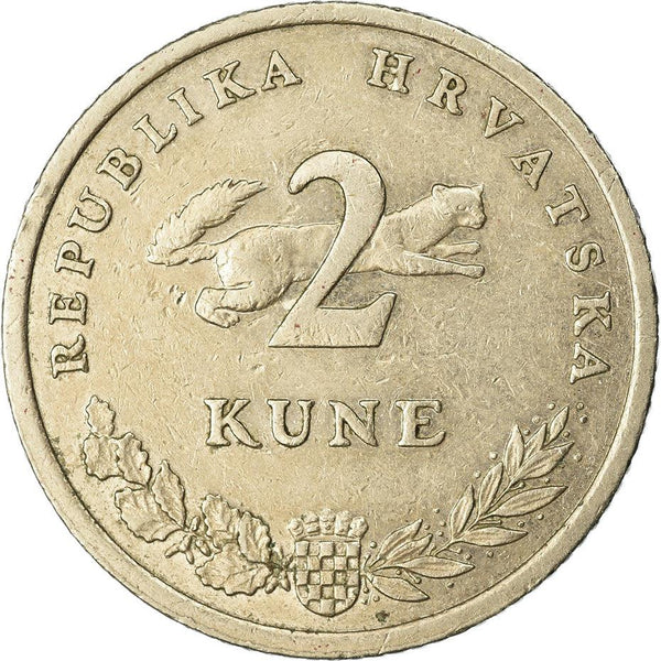 Croatia Coin Croatian 2 Kune | Marten | KM21 | 1994 - 2020