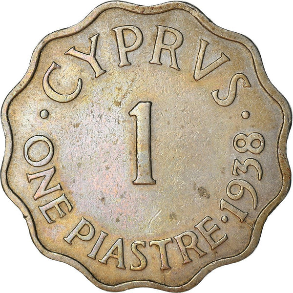 Cyprus 1 Piastre | King George VI | KM23 | 1938