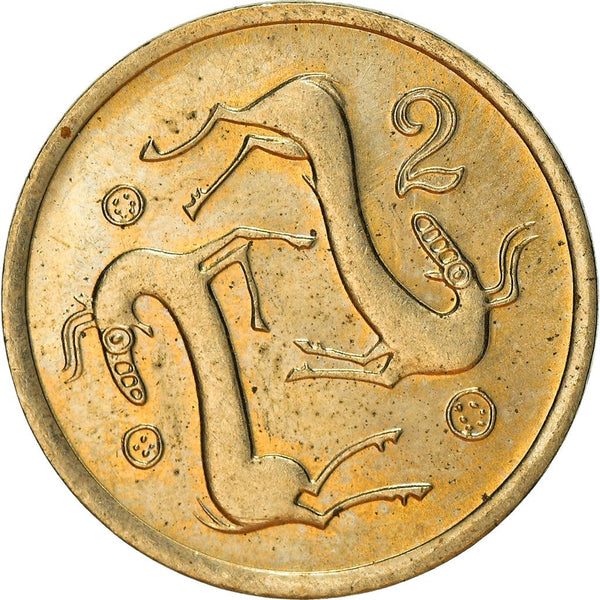Cyprus 2 Cents Coin | Goat | KM54.2 | 1985 - 1990
