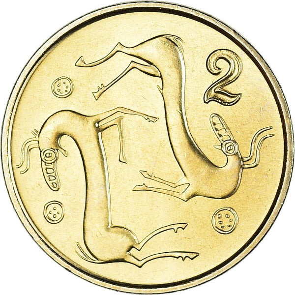 Cyprus 2 Cents Coin | Goat | KM54.3 | 1991 - 2004