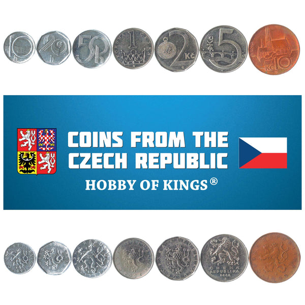 Czech 7 Coin Set 10 20 50 Haleru 1 2 5 10 Korun | 1993 - 2022