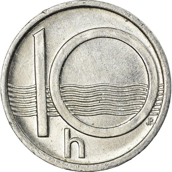 Czech Republic Coin Czech 10 Haleru | Lion | River | KM6 | 1993 - 2003