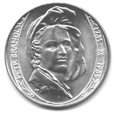 Czechoslovakia | 100 Korun Coin | Petr Brandl | KM120 | 1985