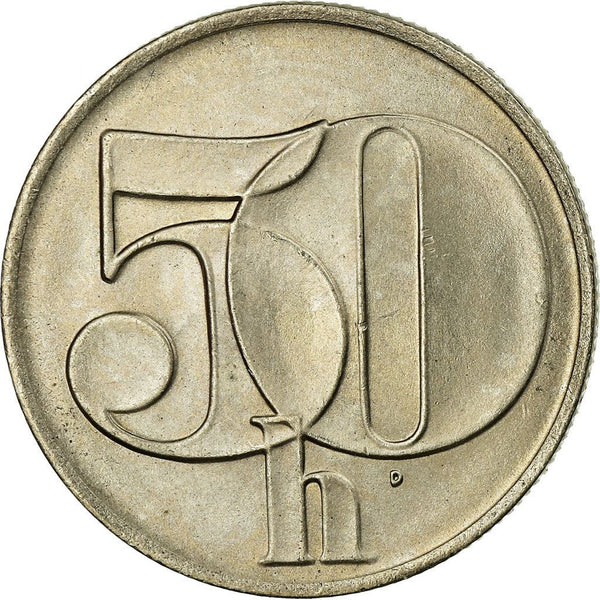 Czechoslovakia 50 Haleru / Hellers Coin | KM144 | 1991 - 1992