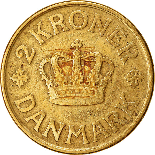 Danish Coin 2 Kroner | Christian X | KM825 | Denmark | 1924 - 1941
