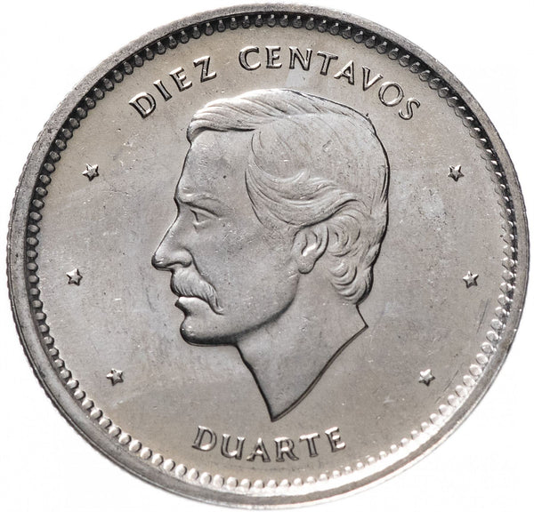 Dominican Republic 10 Centavos Coin | Juan Pablo Duarte | KM60 | 1983 - 1987