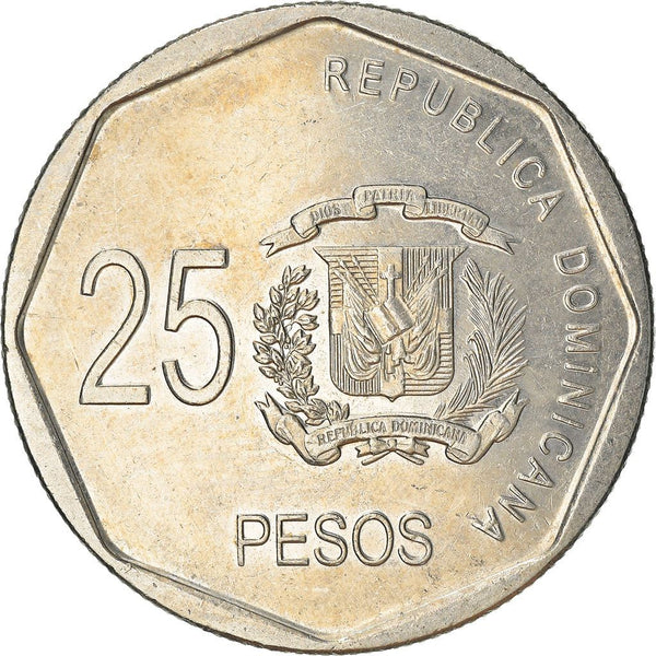 Dominican Republic 25 Pesos Coin | Gregorio Luperon | KM107 | 2005 - 2016
