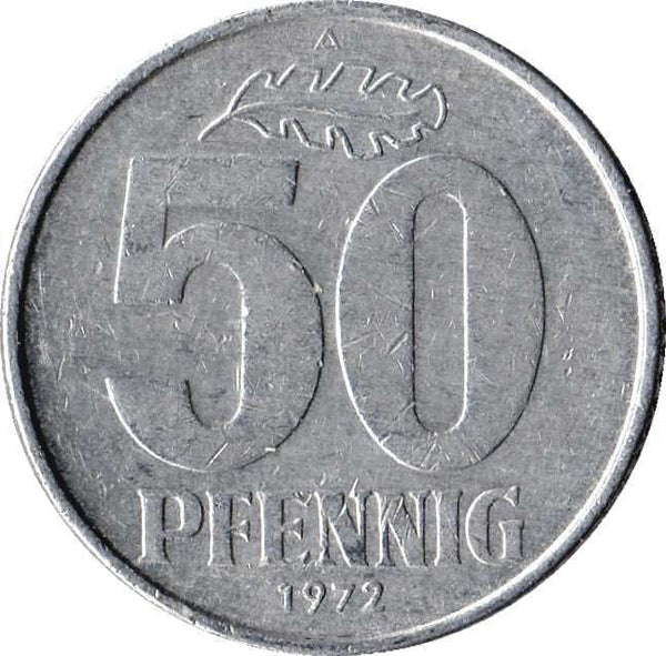 East German 50 Pfennig | Deutsche Demokratische Republik | KM12 1958 - 1990