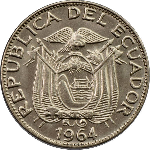 Ecuador 10 Centavos Coin | KM76c | 1964 - 1972