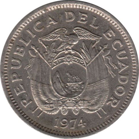 Ecuador | 20 Centavos Coin | KM77.2 | 1974
