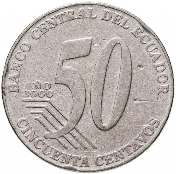 Ecuador | 50 Centavos Coin | Eloy Alfaro | Km:108 | 2000