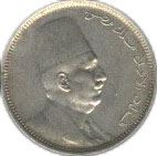 Egypt | 2 Milliemes Coin | King Fuad | KM332 | 1924