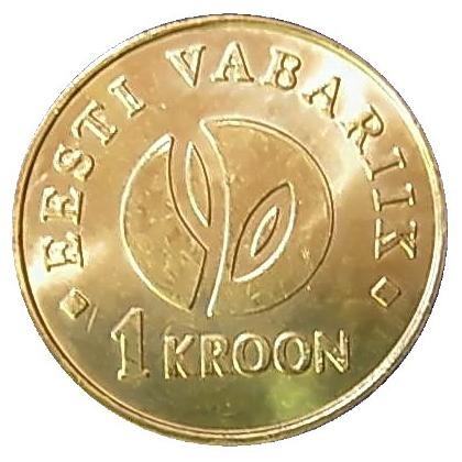 Estonia Coin Estonian 1 Kroon | Independence | Lion | KM44 | 2008