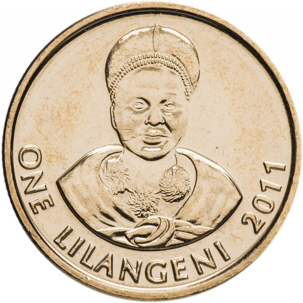 Eswatini | 1 Lilangeni Coin | King Mswati III | Native Woman | KM60 | 2009 - 2011