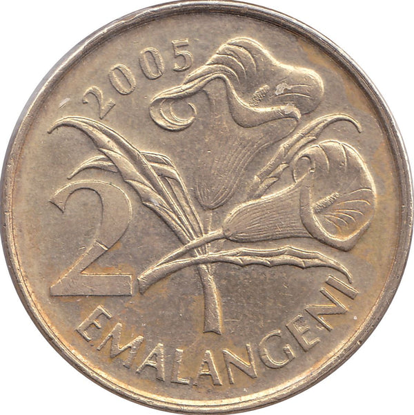 Eswatini 2 Emalangeni Coin | King Mswati III | Lilie | KM46 | 1995 - 2010