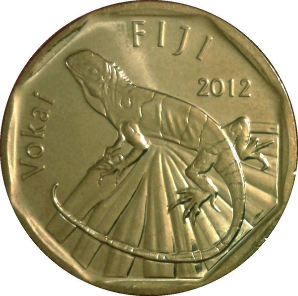 Fiji | 1 Dollar Coin | Banded Iguana | Saqamoli | KM336 | 2012 - 2017