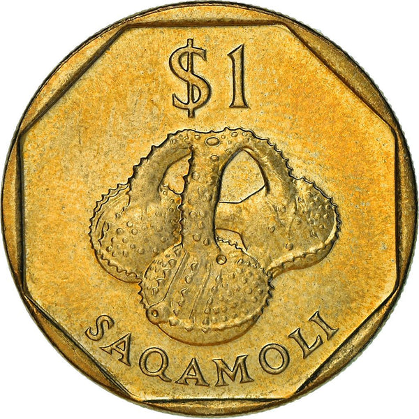 Fiji | 1 Dollar Coin | Elizabeth II | Saqamoli | KM73 | 1995 - 2000