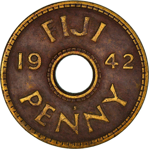Fiji | 1 Penny Coin | George VI | KM7a | 1942 - 1943