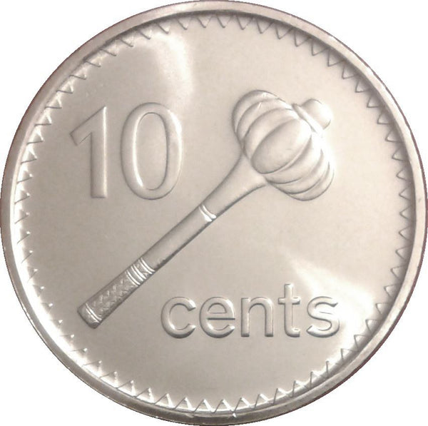 Fiji | 10 Cents Coin | Elizabeth II | Ula Tava Tava | KM120 | 2009 - 2010