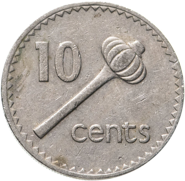 Fiji | 10 Cents Coin | Elizabeth II | Ula Tava Tava | KM30 | 1969 - 1985