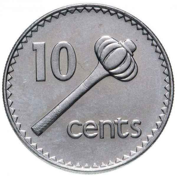 Fiji | 10 Cents Coin | Elizabeth II | Ula Tava Tava | KM52a | 1990 - 2006