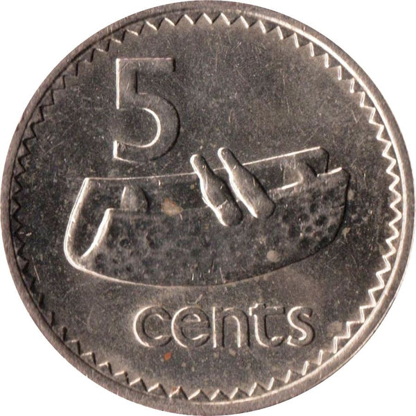 Fiji | 5 Cents Coin | Elizabeth II | Drum | KM29 | 1969 - 1984