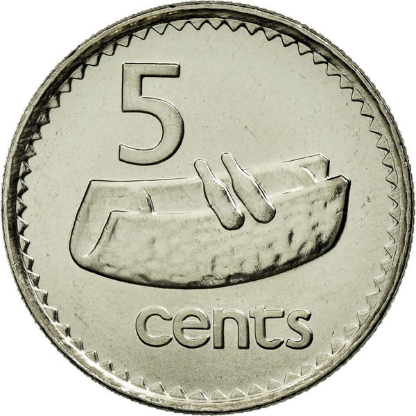 Fiji | 5 Cents Coin | Elizabeth II | Drum | KM51a | 1990 - 2006