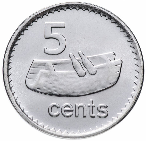 Fiji | 5 Cents Coin | Elizabeth II | Lali | Drum | KM119 | 2009 - 2010