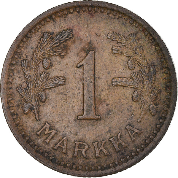 Finland Coin Finnish 1 Markka | Spruce Branch | KM30a | 1940 - 1951