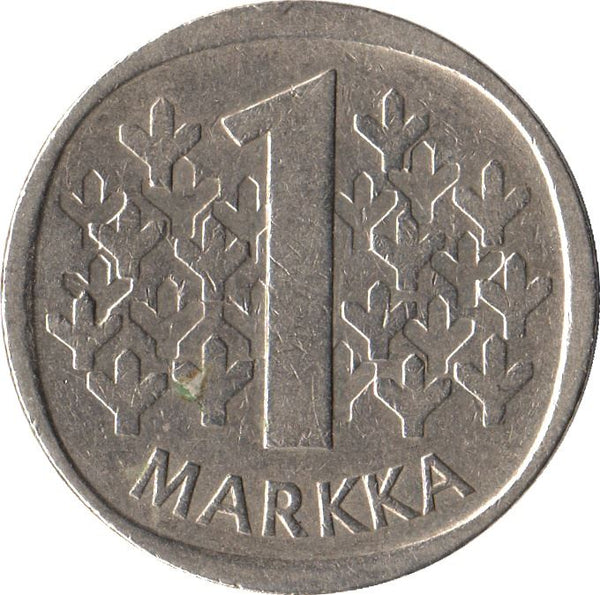 Finland Coin Finnish 1 Markka | Tree | KM49a | 1969 - 1993