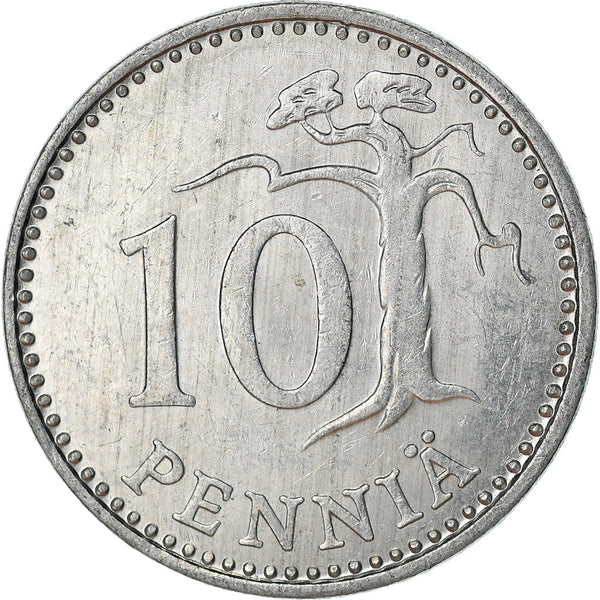 Finland Coin Finnish 10 Pennia | Tree | KM46a | 1983 - 1990