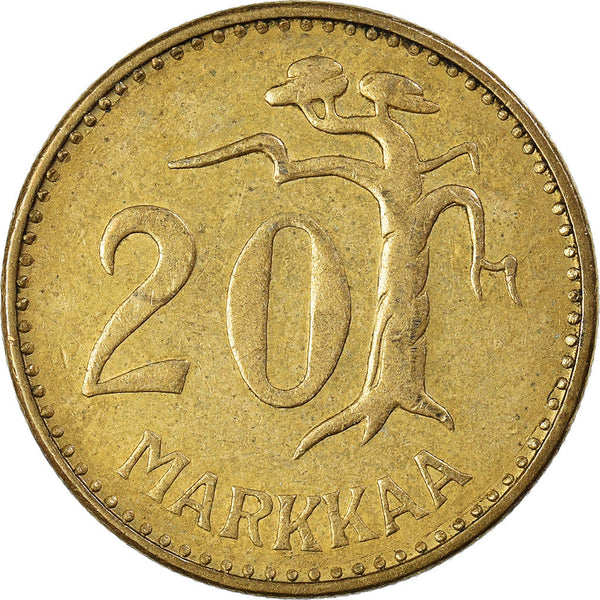 Finland Coin Finnish 20 Markkaa | Tree | KM39 | 1952 - 1962
