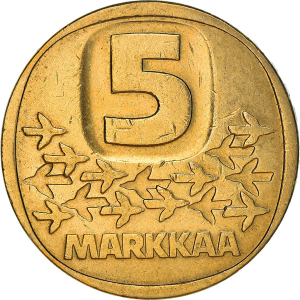 Finland Coin Finnish 5 Markkaa | Icebreaker Varma | KM57 | 1979 - 1993